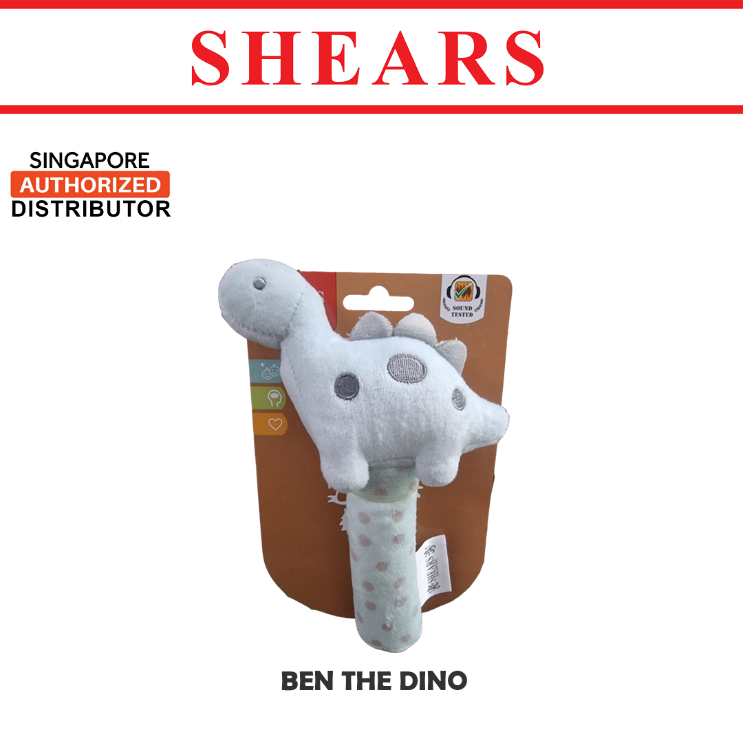 Shears Baby Soft Toy Toddler Squeaker Toy Ben the Dino