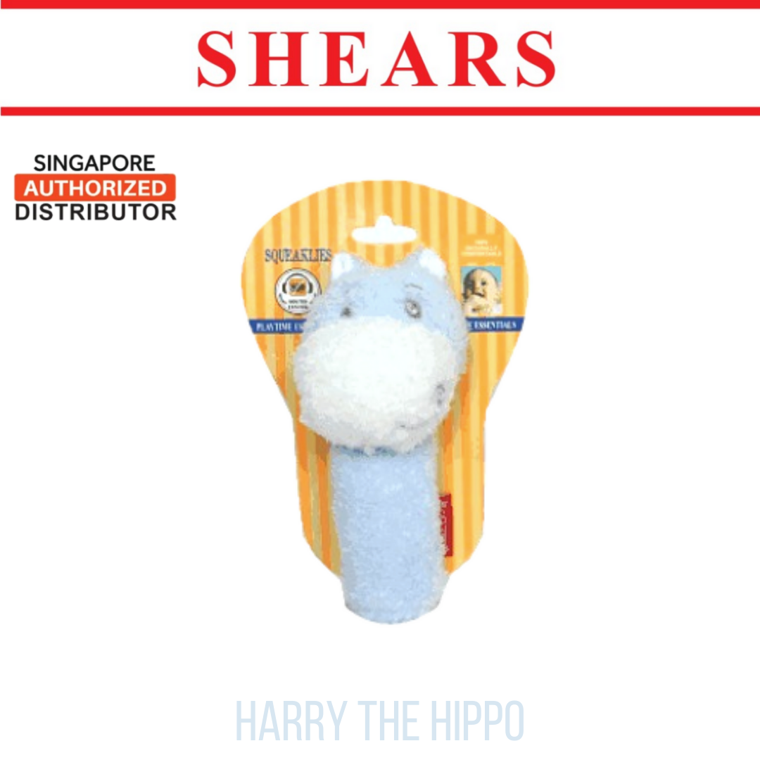 Shears Baby Soft Toy Toddler Squeaker Toy Harry the Hippo