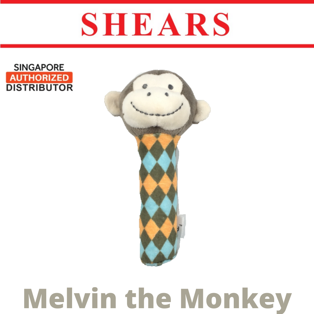 Shears Baby Soft Toy Toddler Squeaker Toy Melvin the Monkey