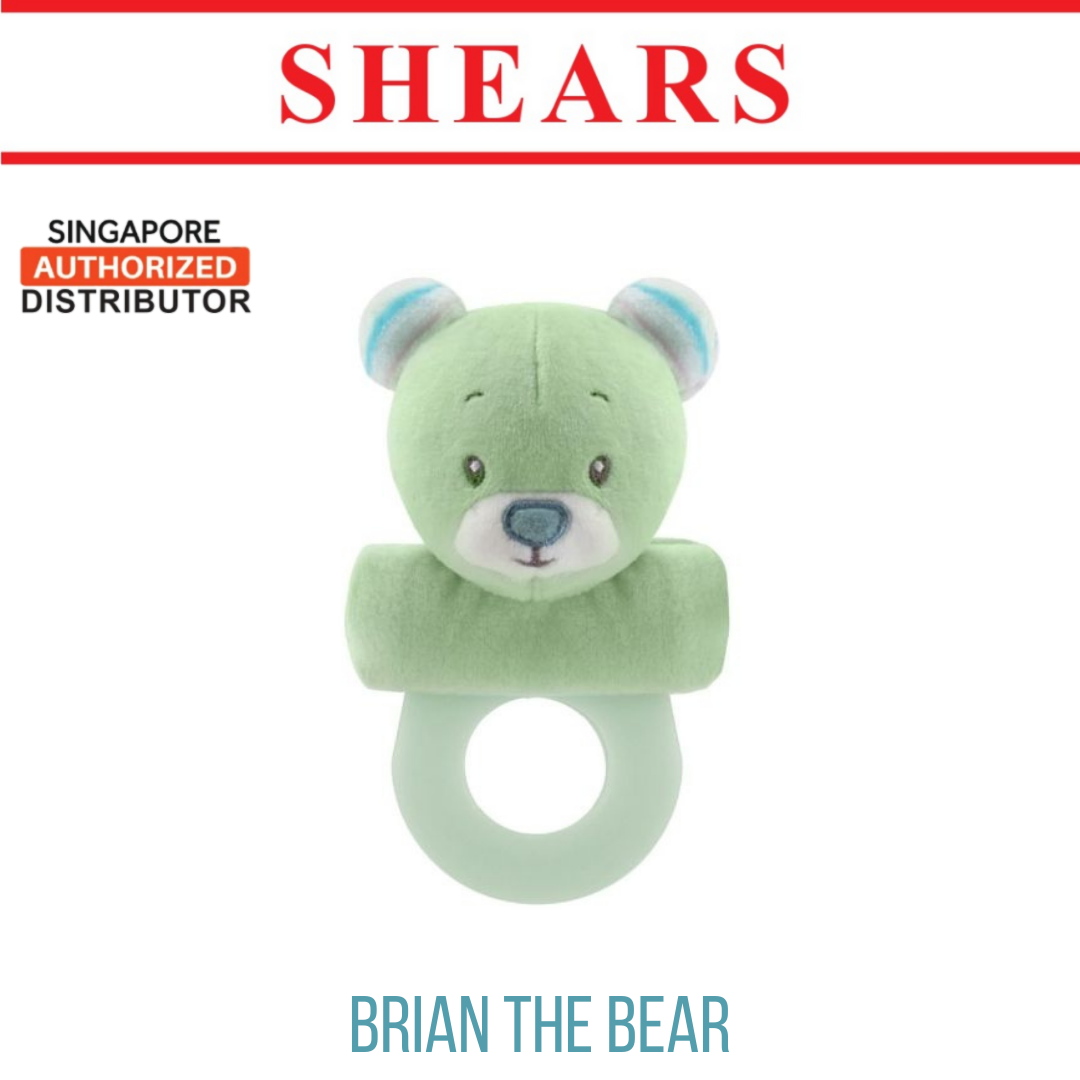 Shears Baby Soft Toy Toddler Teether Toy Brian the Bear