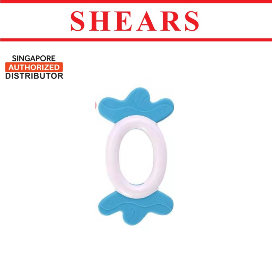 Shears Baby Soft Toy Toddler Teether Toy CANDY BLUE