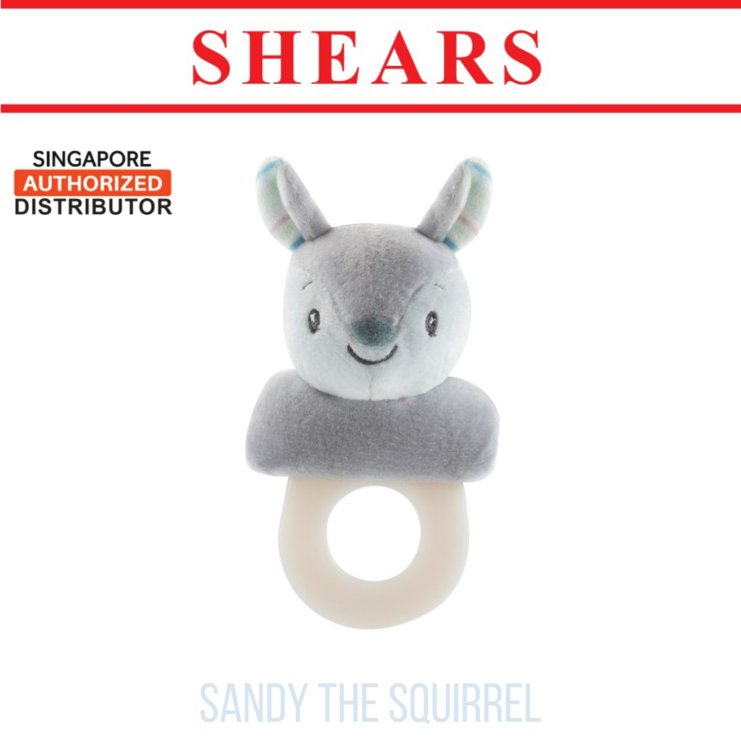 Shears Baby Soft Toy Toddler Teether Toy Sandy the Squirrel