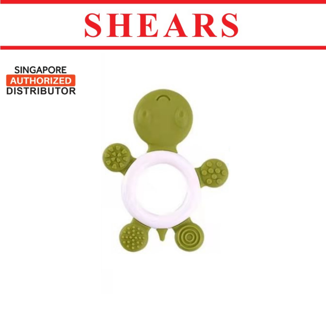 Shears Baby Soft Toy Toddler Teether Toy TURTLE GREEN