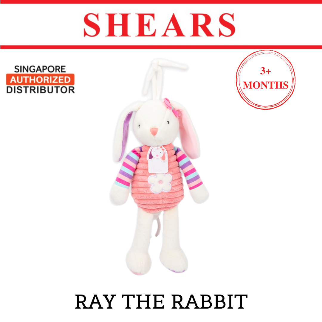 Shears Baby Toy Toddler Soft Toy Musical PullString RAY THE RABBIT