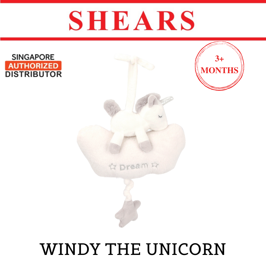 Shears Baby Toy Toddler Soft Toy Musical PullString WINDY THE UNICORN