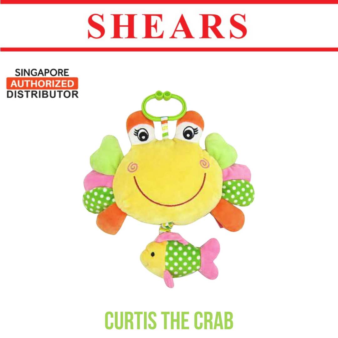 Shears Baby Toy Toddler Soft Toy Musical PullString Curtis the Crab
