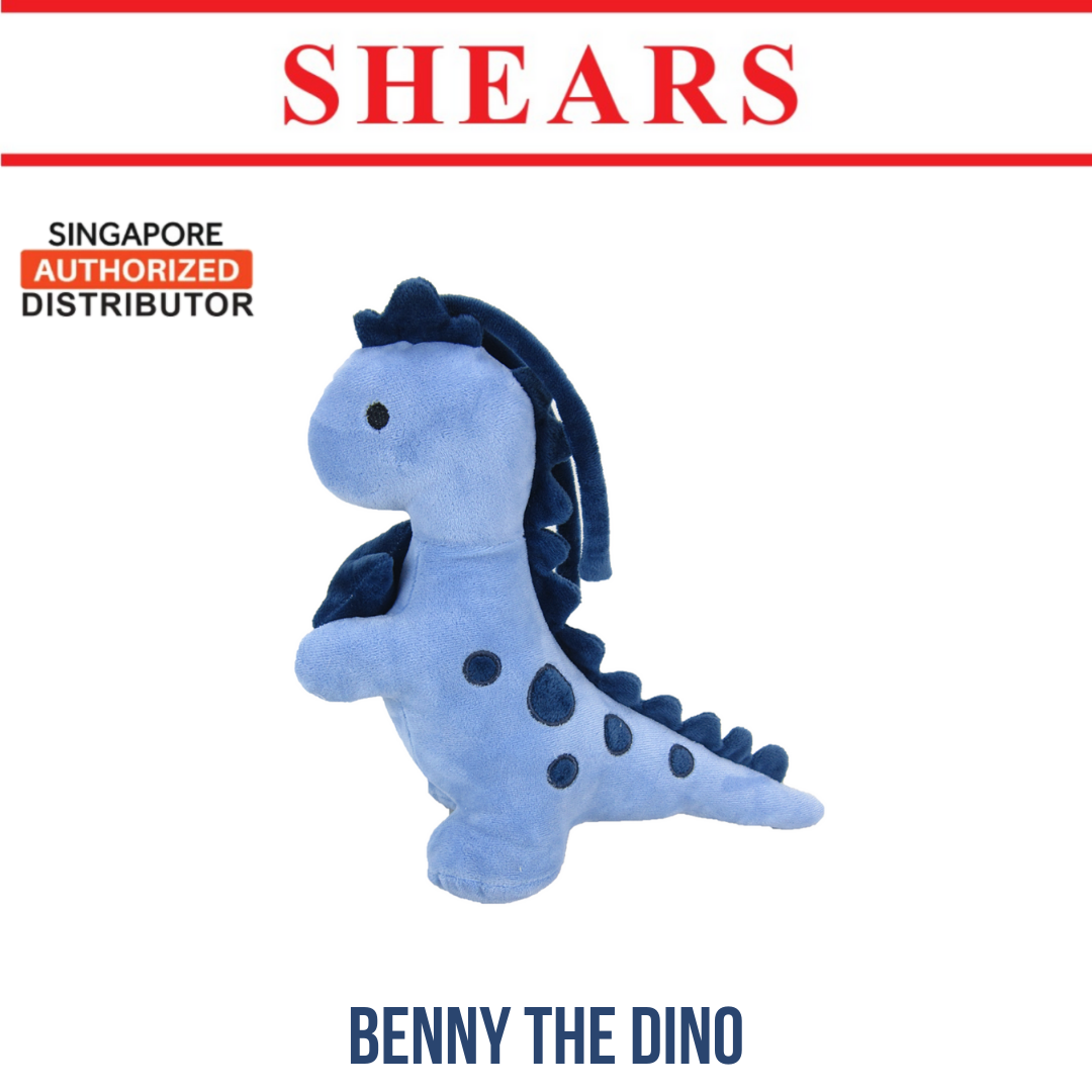 Shears Baby Toy Toddler Soft Toy Musical PullString Beny the Blue Dino