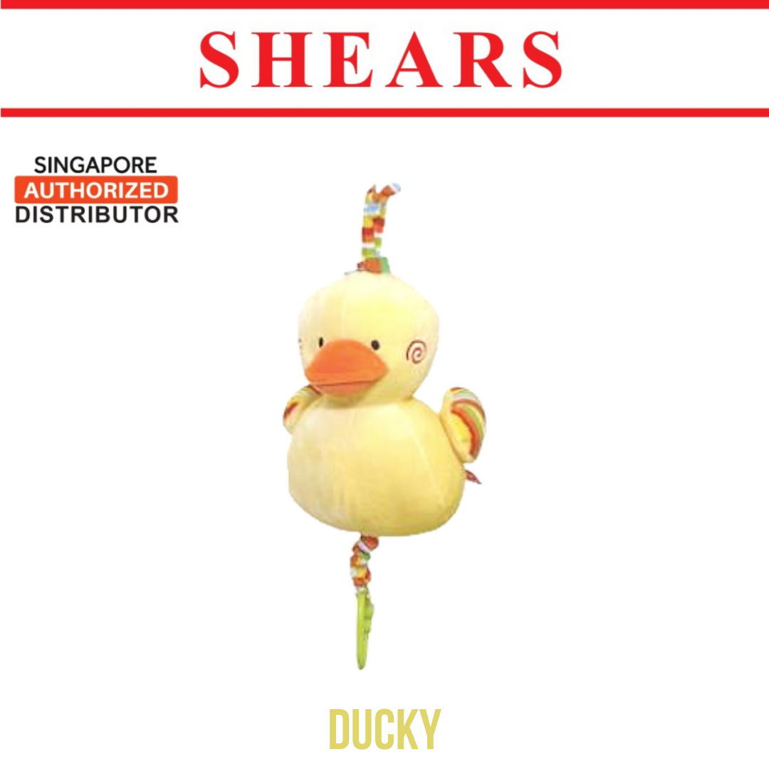 Shears Baby Toy Toddler Soft Toy Musical PullString Yellow Ducky