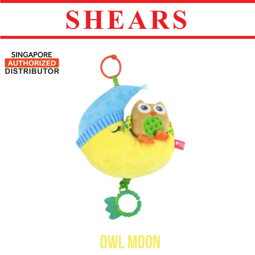 Shears Baby Toy Toddler Soft Toy Musical PullString Owl on the Moon