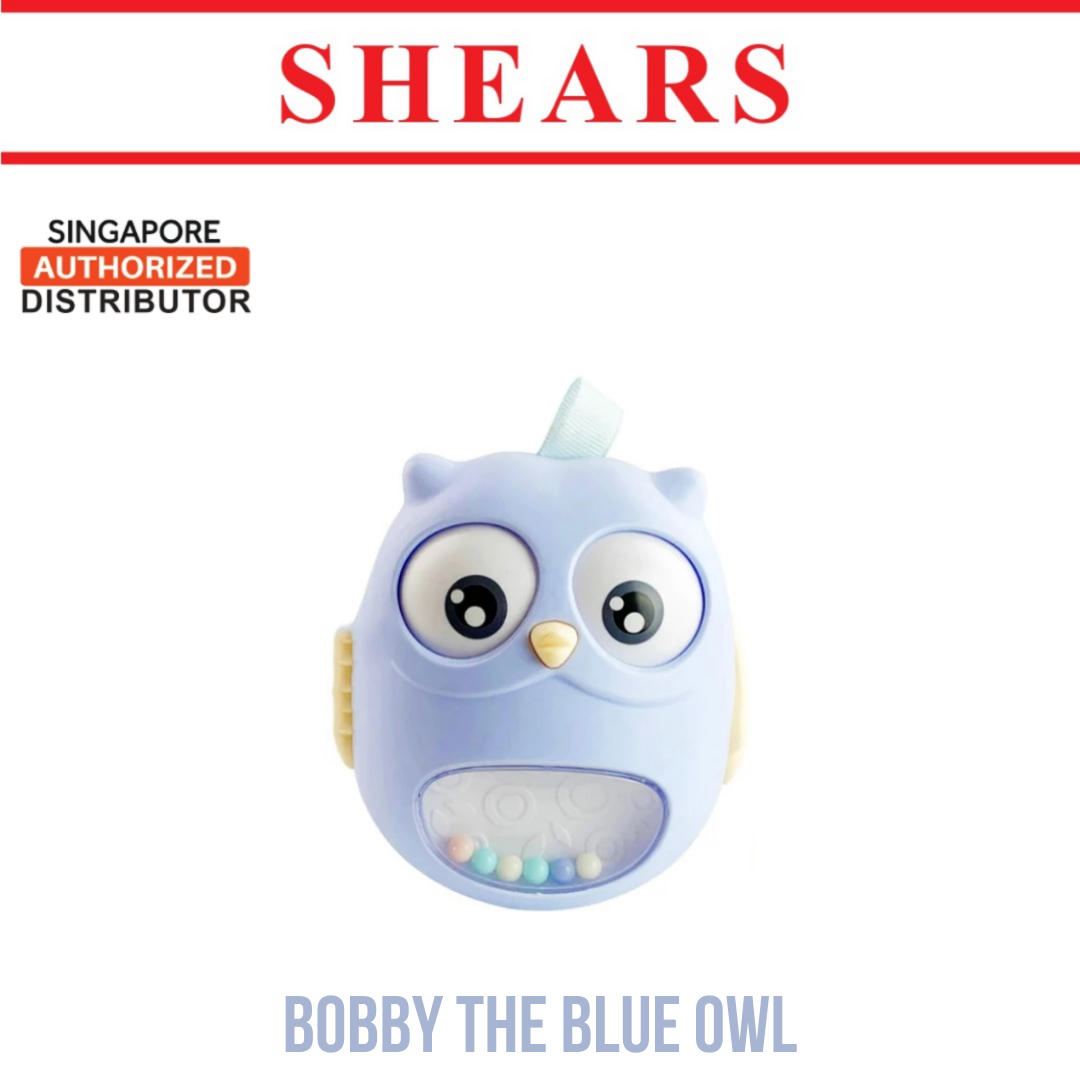 Shears Baby Hard Toy Baby Rattle Tumbler Toy Bobby the Blue Owl