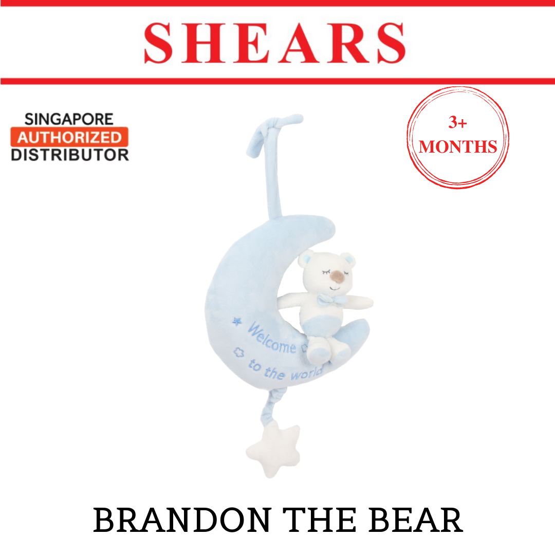 Shears Baby Toy Toddler Soft Toy Musical PullString BRANDON THE MOON BEAR