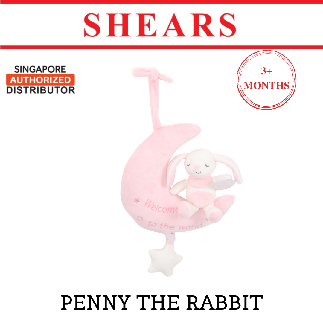 Shears Baby Toy Toddler Soft Toy Musical PullString PENNY THE MOON RABBIT