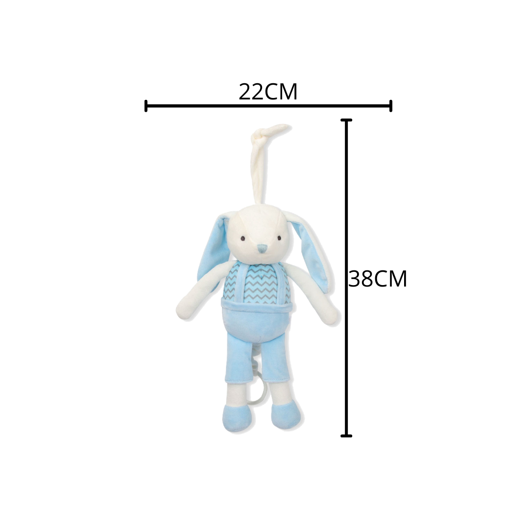 Shears Baby Toy Toddler Soft Toy Musical PullString MASON THE RABBIT BLUE