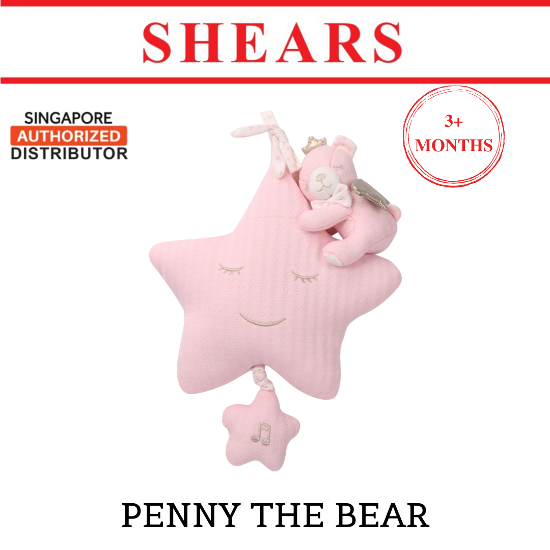Shears Baby Toy Toddler Soft Toy Musical PullString PENNY THE STAR BEAR