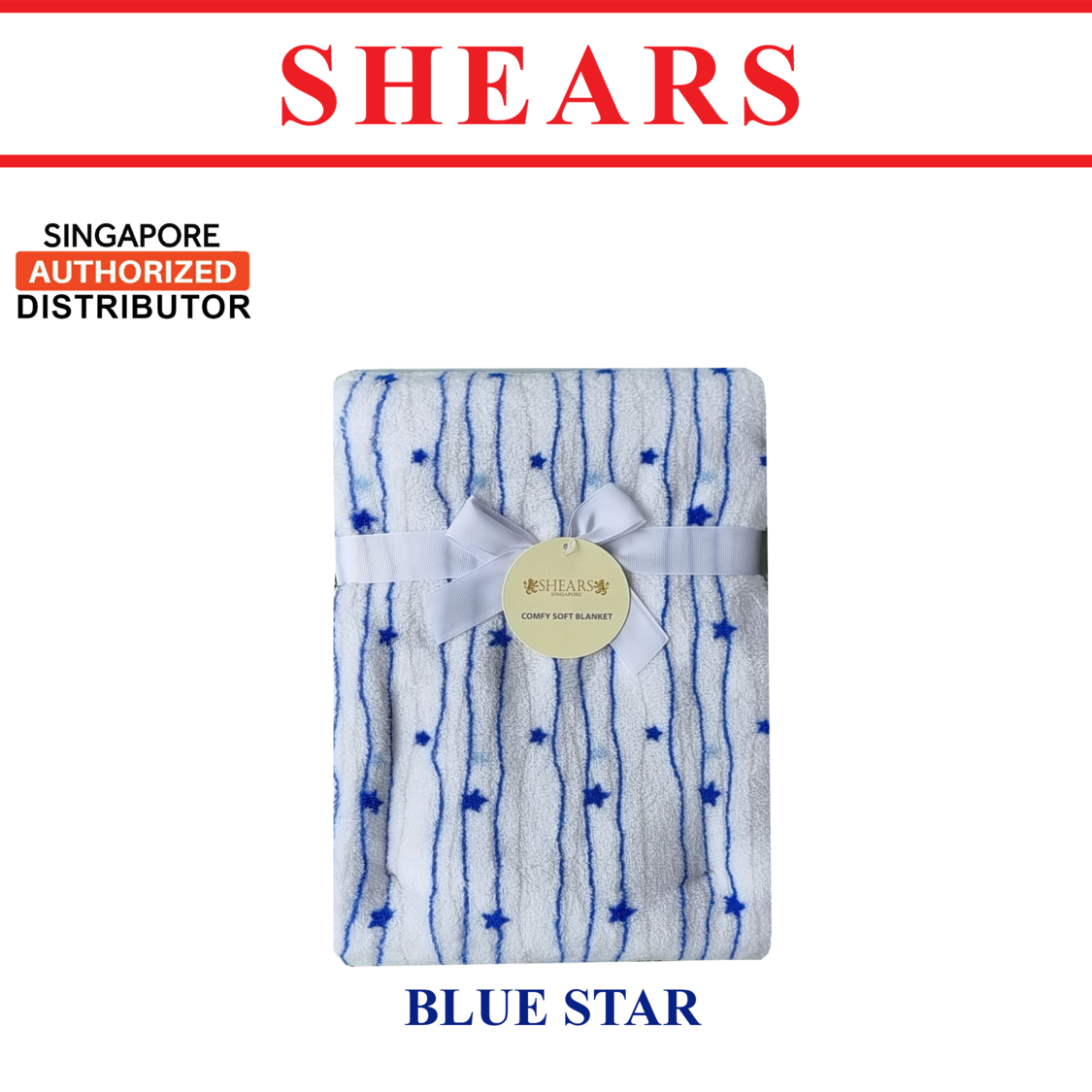 Shears Baby Blanket Comfy Soft Blanket Blue Star