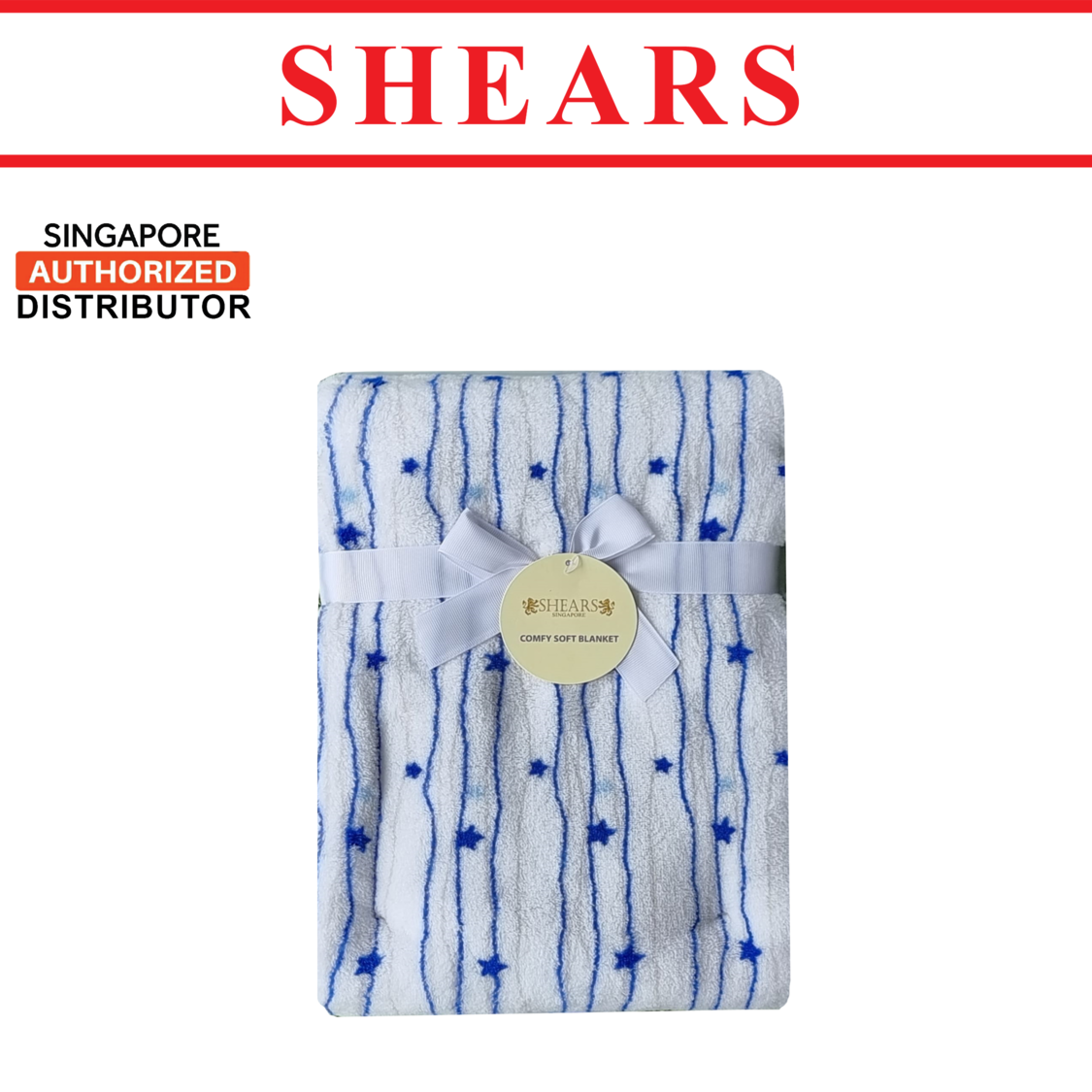 Shears Baby Blanket Comfy Soft Blanket Blue Star