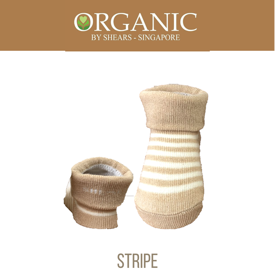 Shears Organic Baby Socks Stripe