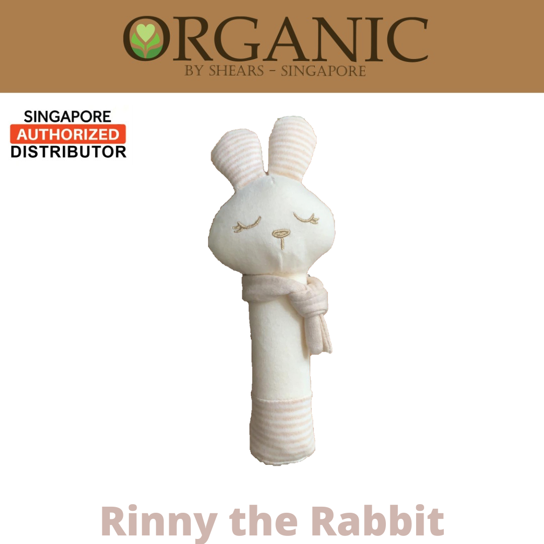 Shears Organic Baby Toy Squeaker Toy Rabbit
