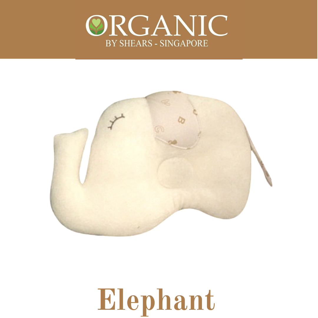 Shears Organic Baby Pillow Elephant