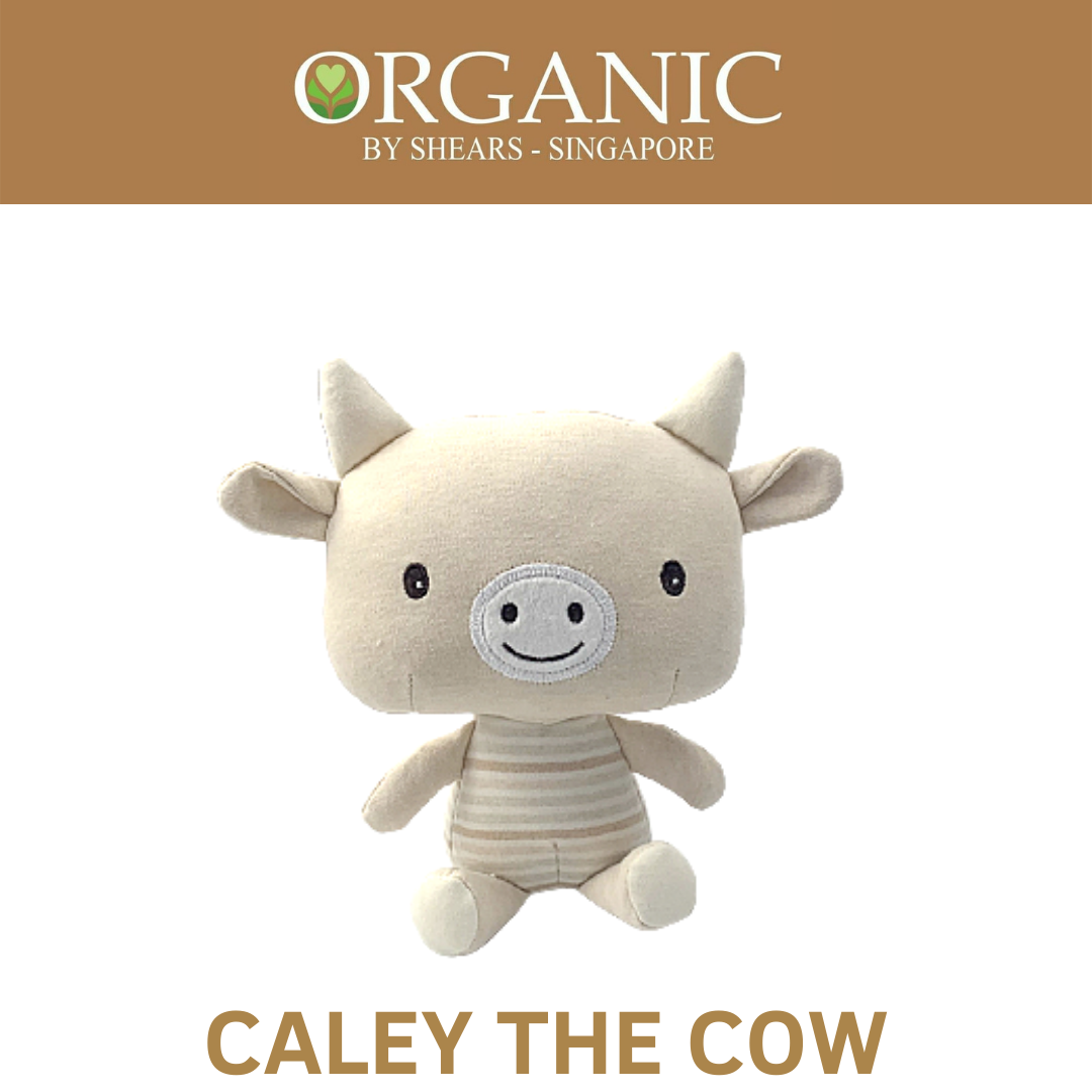 Shears Organic Bobblies Baby Toy Toddler Soft Toy CALEY THE COW