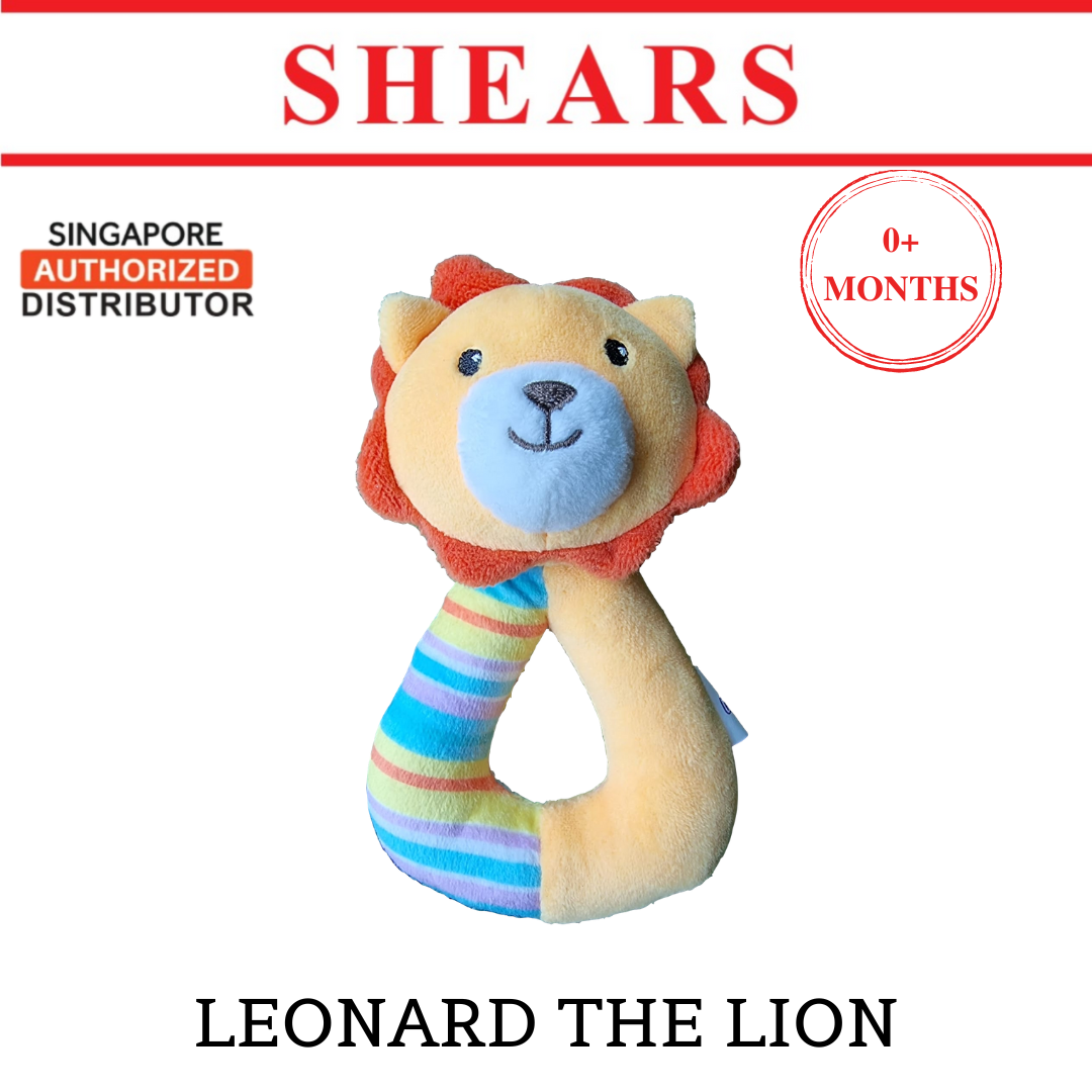 Shears Baby Toy Toddler Ring Rattle Leonard the Lion