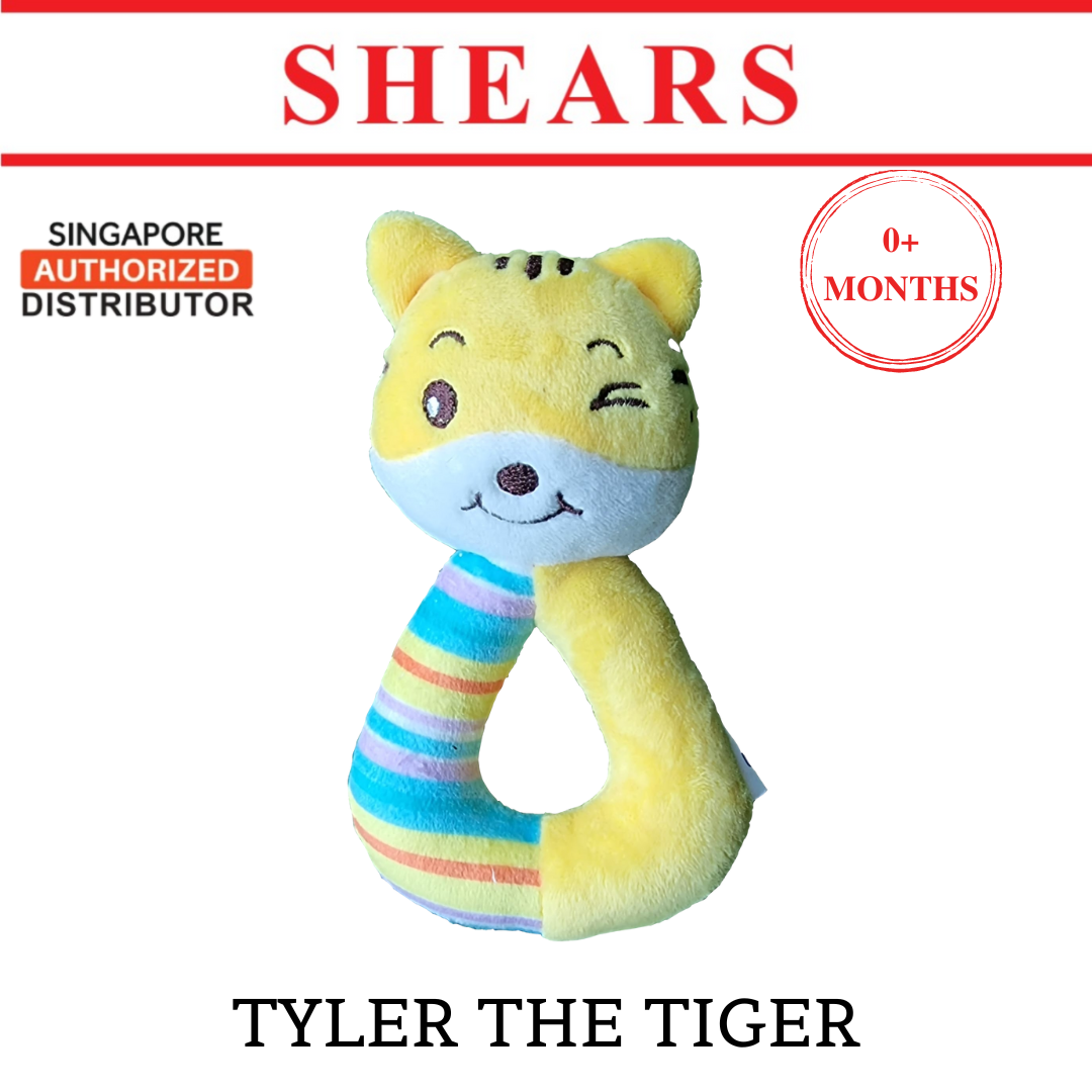 Shears Baby Toy Toddler Ring Rattle Tyler the Tiger