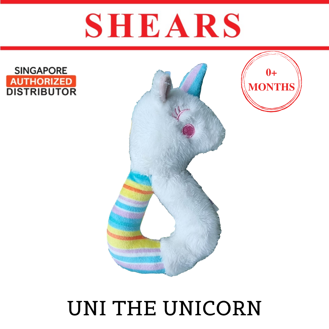 Shears Baby Toy Toddler Ring Rattle Uni the Unicorn
