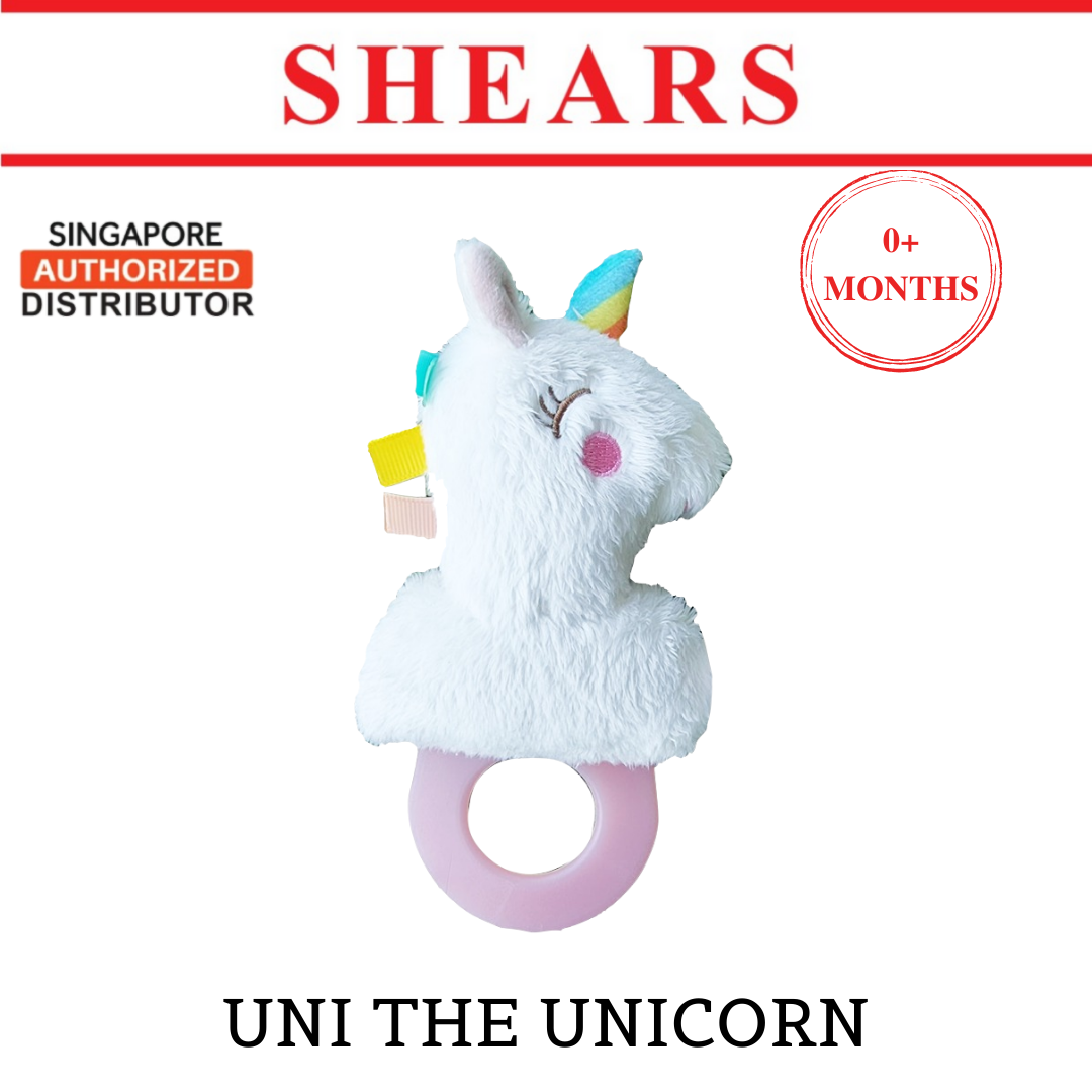 Shears Baby Soft Toy Toddler Teether Toy Uni the Unicorn
