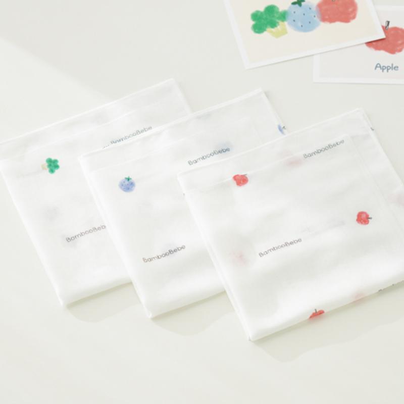 BAMBOO BEBE Signature Gauze Handkerchief (Yummy/6ea Set)