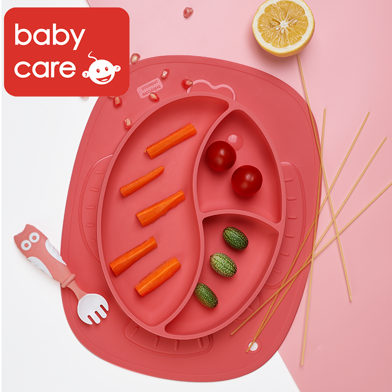 Babycare Silicon Compartment Plate - Round