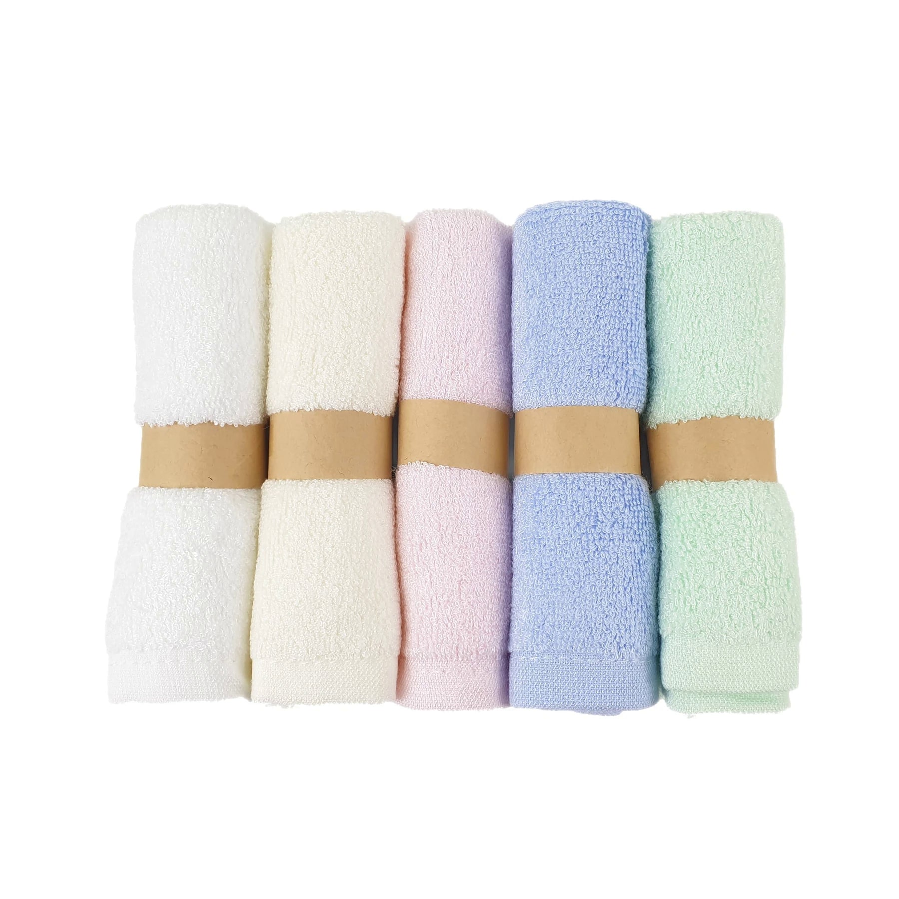 Simply Life Premium Bamboo Wash Face Cloth (5pcs/Set) Bundles of 2 pack