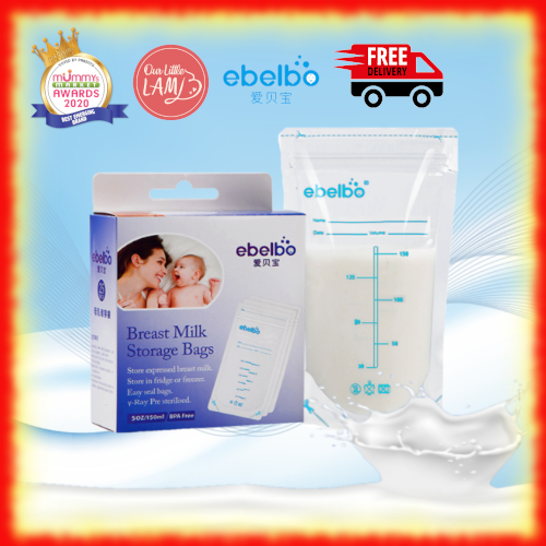 Ebelbo Disposable Milk Storage Bag 150ml x 30ct