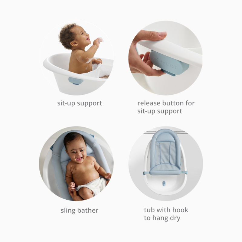Skip Hop Wave 4-in-1 Baby Bath Tub