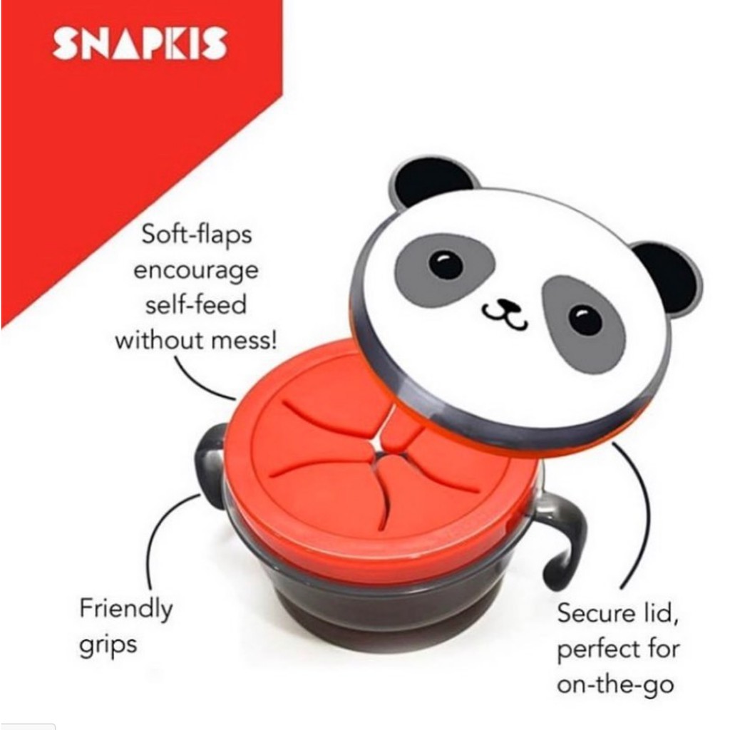 Snapkis Lidded Snack Cup - Panda