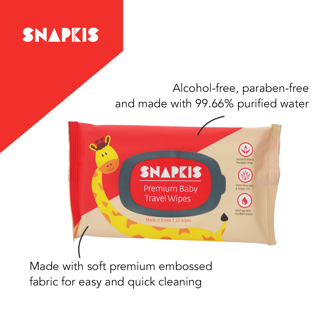 Snapkis Premium Baby Travel Wipes (20pcs)