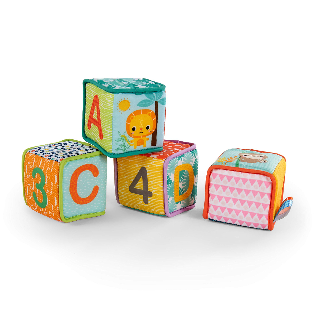 Momobebe Soft Block with 8 Sides (Alphabets, Animals and Numbers prints)