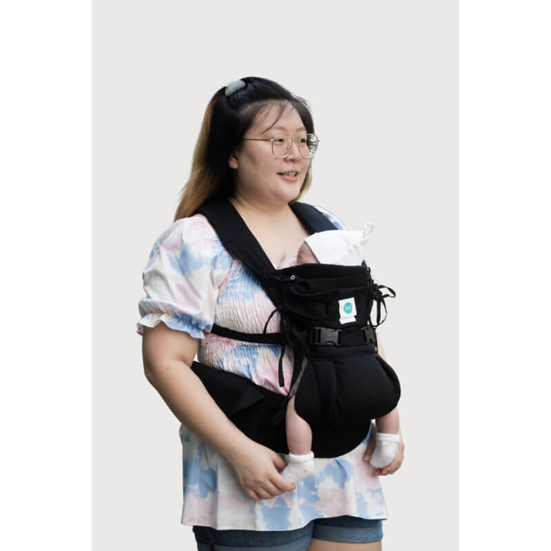 Soulslings Lali Regular Cotton Baby Carrier (Newborn - 2.5yr) set (with sunhood and lumbar support)