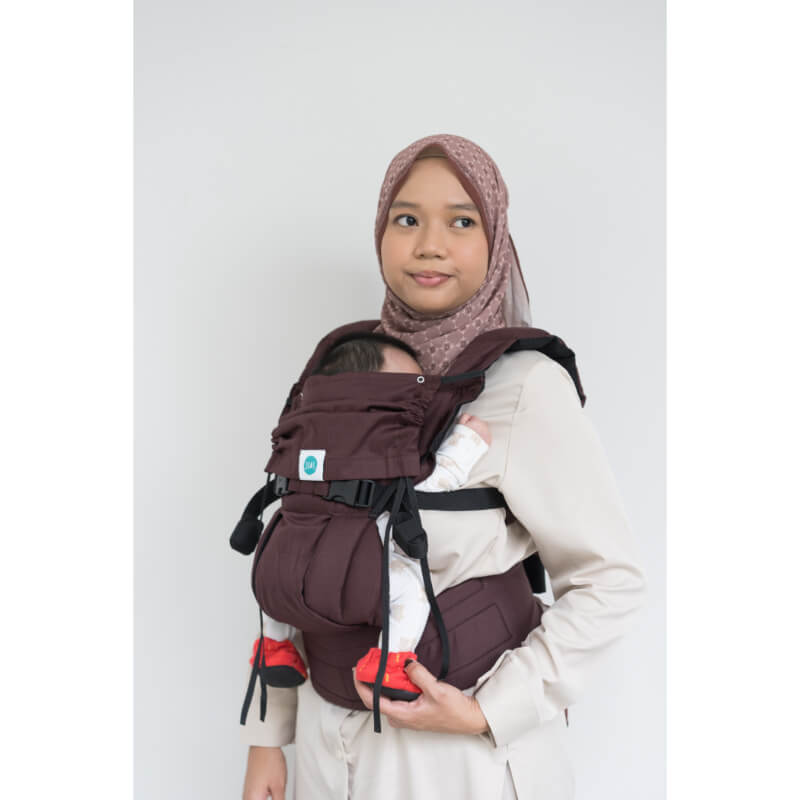 Soulslings Lali Regular Cotton Baby Carrier (Newborn - 2.5yr) set (with sunhood and lumbar support)