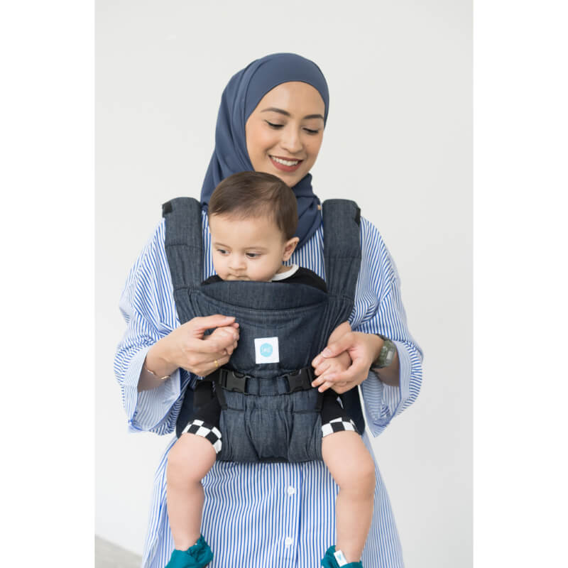 Soulslings Lali Regular Cotton Baby Carrier (Newborn - 2.5yr) set (with sunhood and lumbar support)