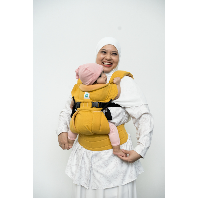 Soulslings Lali Regular Cotton Baby Carrier (Newborn - 2yo) Set (with Sunhood & Lumbar Support, Drool Pads & Pouch)