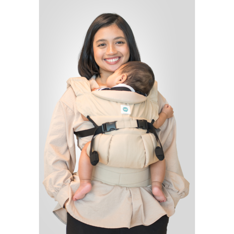 Soulslings Lali Regular Cotton Baby Carrier (Newborn - 2yo) Set (with Sunhood & Lumbar Support, Drool Pads & Pouch)
