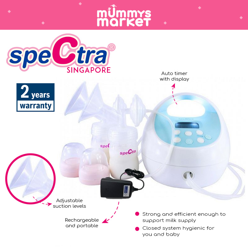 Spectra S2 Plus Electric Breast Pump with Tote Bag and Accessories