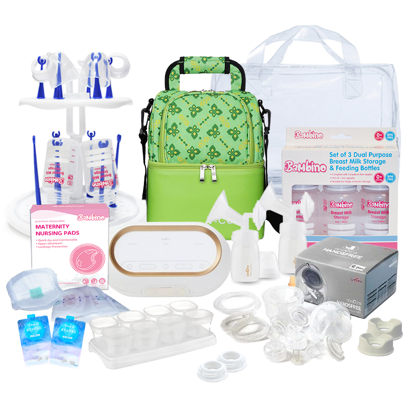 Spectra Dual Compact Double Electric Breastpump Special Bundle with FREE Gifts worth >$200!