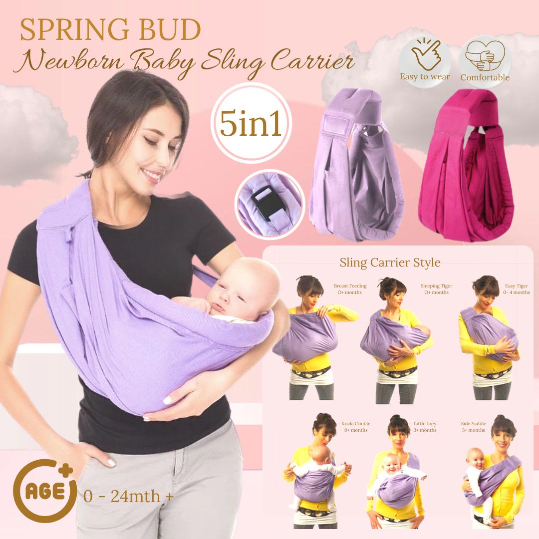 Spring Bud Newborn Baby sling Carrier