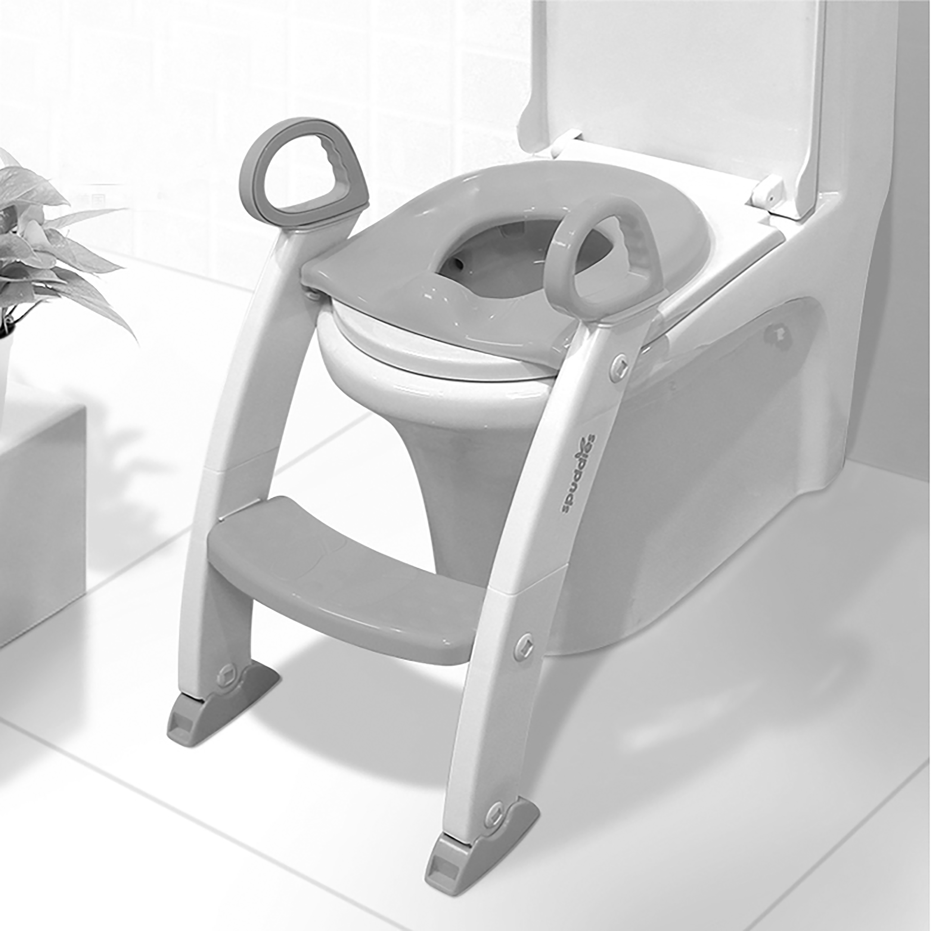 Spuddies Step Stool Ladder - Toddler Toilet Chair (Grey)
