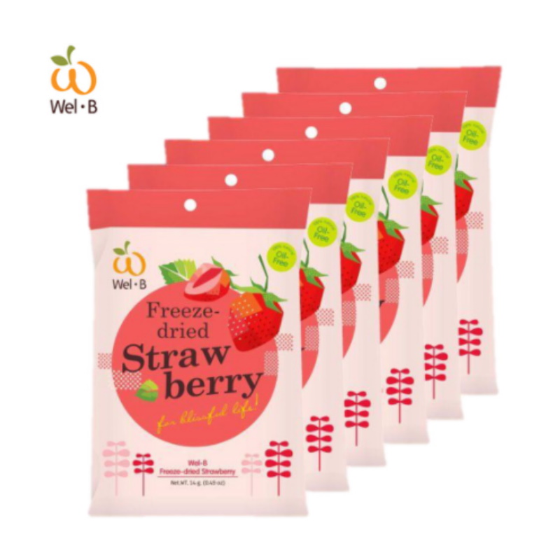 (Strawberry)Wel.B Freeze Dried Fruits (Pack of 6)