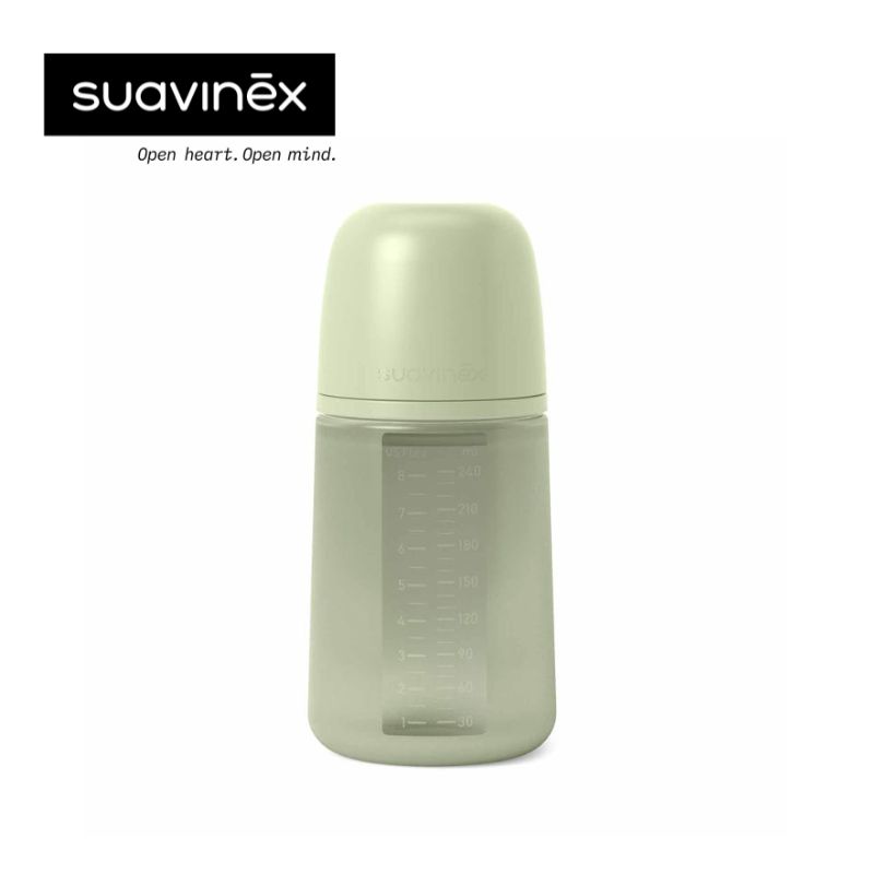 Suavinex 240ml All Silicone Bottle - Green