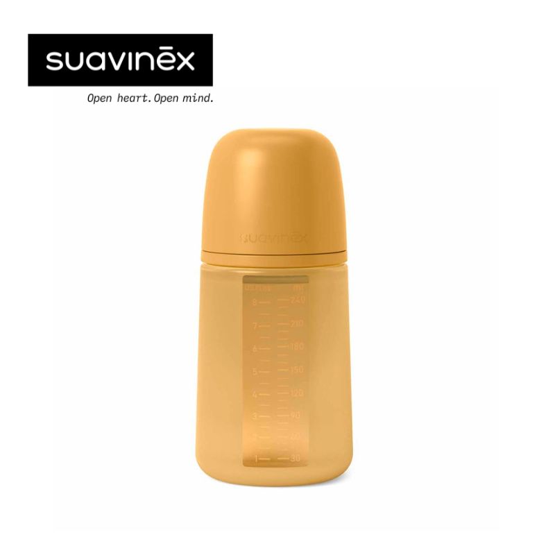 Suavinex 240ml All Silicone Bottle - Mustard