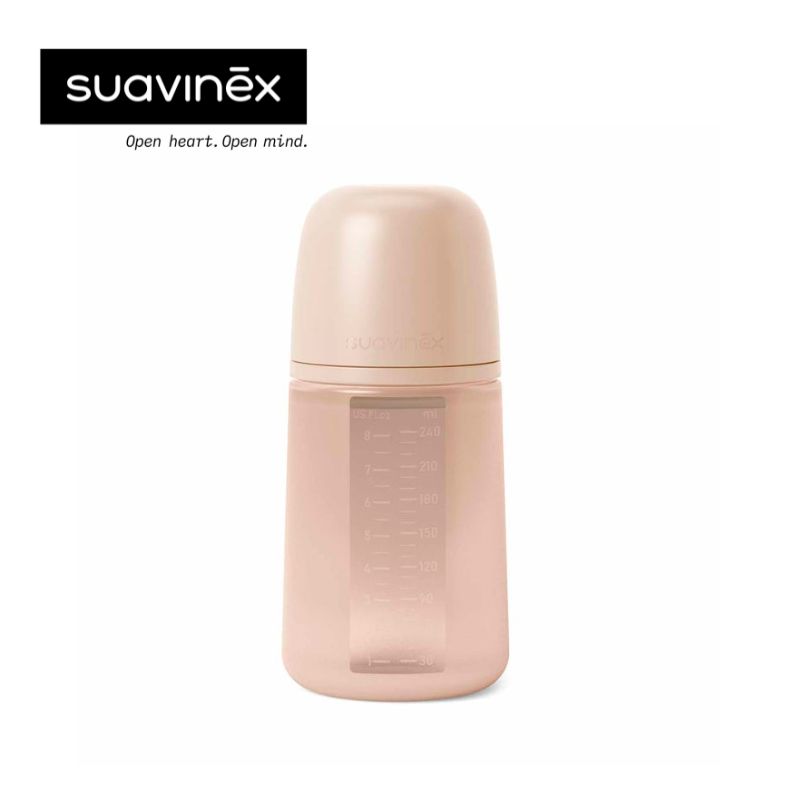 Suavinex 240ml All Silicone Bottle - Nude