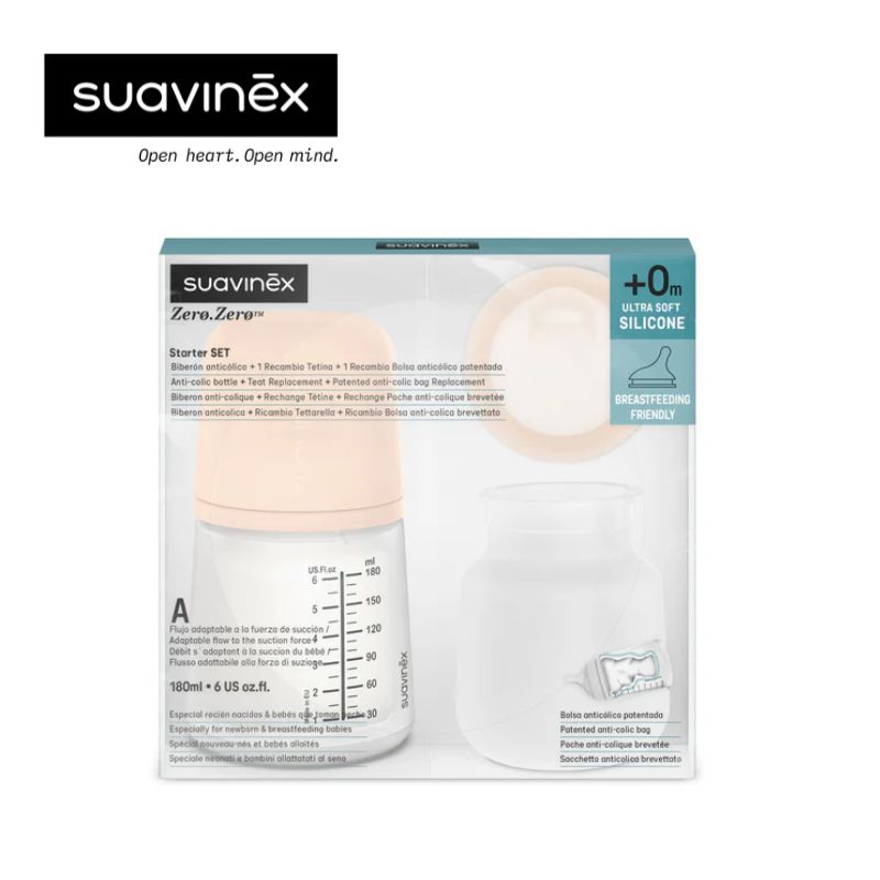 Suavinex Zero Zero Baby Bottle Starter Set 0M+